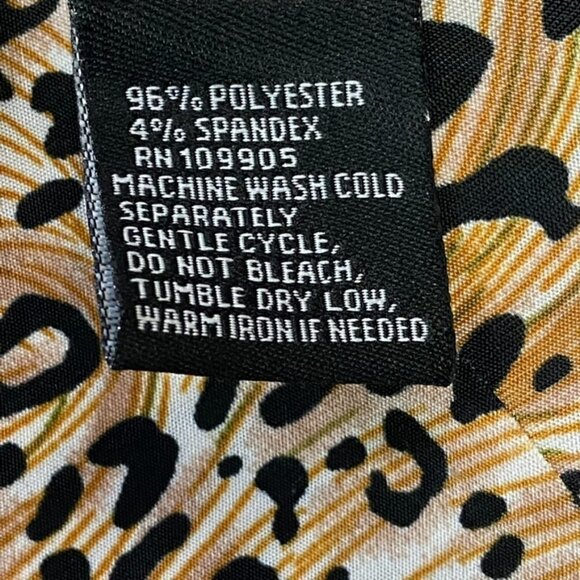 Essentials By Milano Leopard Print Jersey Knit V-Neck Dress, Medium - Picture 10 of 13